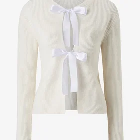 PC PcRilly Reversible Bow Knit Cardigan (Dam)