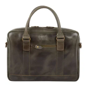 Buckle & Seam Everest Kirjapussi (100% Nahka, ruskea)