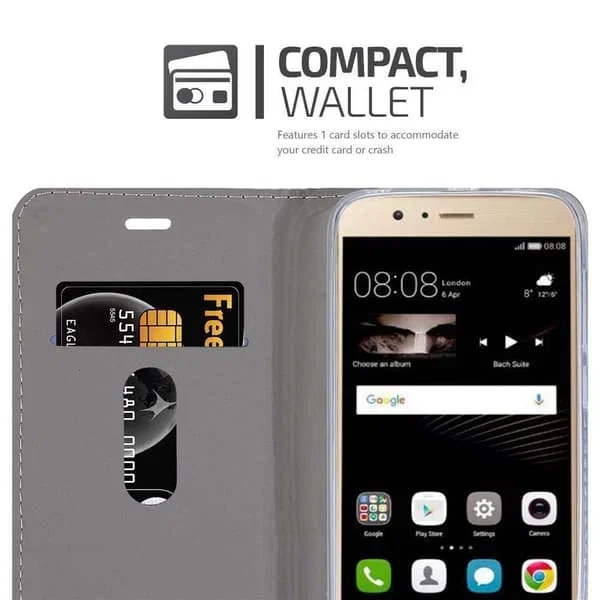 Cadorabo Wallet Case with Magnetic Closure Kickstand for Huawei P8 Max