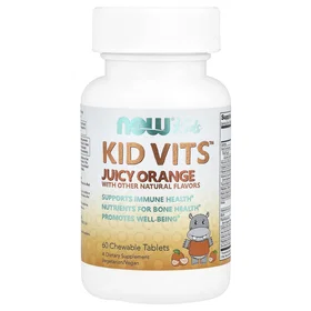 Now Foods Kid Vits Saftig Apelsin 60 Tuggbara Tabletter