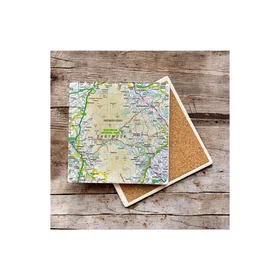The Sugar Shed OS Map Ceramic Single Coaster 4-pack
