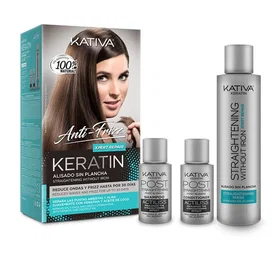 Kativa Keratin Anti-Frizz Smoothing Without Iron Repair Tips Kit (3pcs)