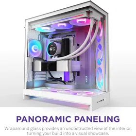 NZXT H9 Flow RGB+ (2025) (Vit/Transparent)