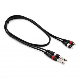 Gear4music Essentials Dual Jack vers RCA Phono Cable 1m 112.104UK