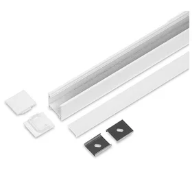 Light Solutions Modell L Aluminiumsprofil 20mm LED-stripe Hvit