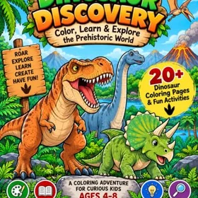 Dinosaur Discovery Färgläggningsbok