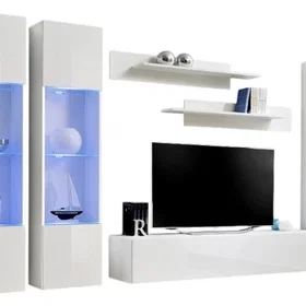 MEUBLORAMA AM-FLY-WW FY C3*5C/131KG Meuble TV 11 Étagères
