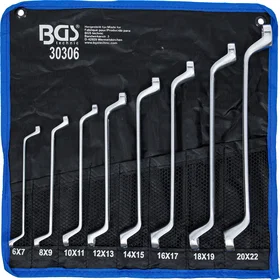 BGS Technic 30306 Dubbelringnyckel-sats 7-20x22mm 8pcs