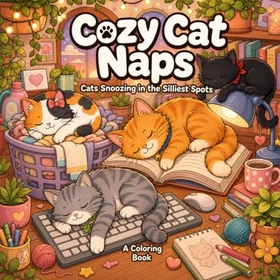 Cozy Cat Naps Färgläggningsbok
