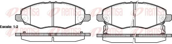 Remsa Brake Pad Set PCA123502