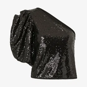 Rouge Vila viSerena One Shoulder Paljettpaita (Naiset)