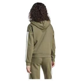 Adidas Essentials 3 Stripes Fleece Full Zip Sweatshirt (Dam)