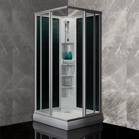 Sanipro Classic Firkantet Dusjkabinett Matt Aluminium 70x90cm 10244