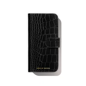 iDeal of Sweden Magnet Wallet+ Black Croco Etui for iPhone 16