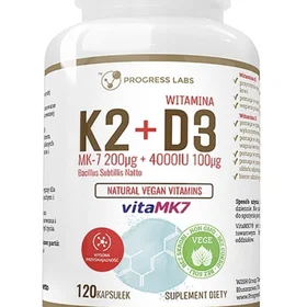 Progressive Labs Progress Labs Vitamine K2 + D3 4000IU 120 Gélules
