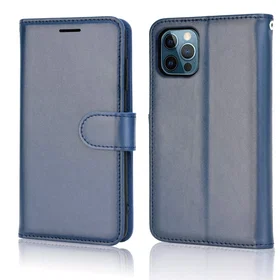 TECHGEAR Läder Plånboksfodral med Kortfack Ställ och Handledsrem för iPhone 12 Pro Max