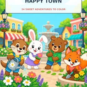 Little Helpers' Happy Town Färgläggningsbok