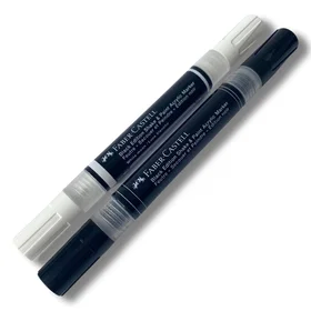Faber-Castell Black Edition Shake & Paint Marker 3mm (Svart Og Hvit) 2-pack