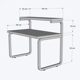 Hanah Home Celaria Wall Shelf 30x56x47cm