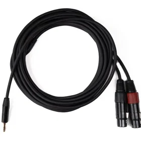 PERFEX MINIJACK 3,5mm TRS till 2x XLR Hona Kabel 6m