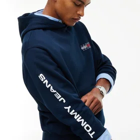 Tommy Hilfiger Back Logo Relaxed Fleece Hoodie (Herre)