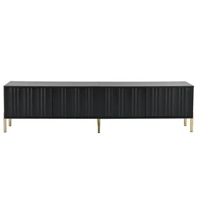 MODFU Meuble TV 4 portes avec moulures décoratives 190x38cm