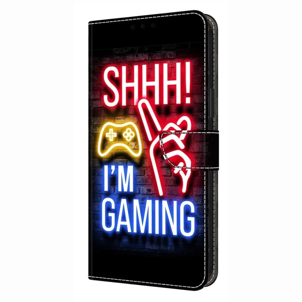 iPhone Leather Flip Case with Stand for 16 Pro
