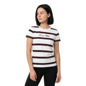 Tommy Hilfiger Script Regular Fit Kortärmad T-shirt (Dam)