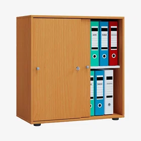 Homeroom VCM Lona Storage Cabinet with Sliding Doors