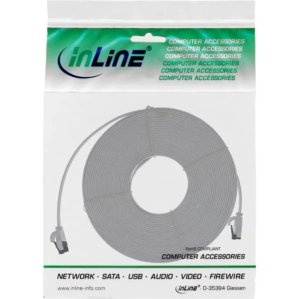 InLine Cat8.1 U/FTP Flat Network Cable 7.5m