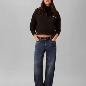 Calvin Klein Heavy Jersey Halv Glidelås Topp (Dame)