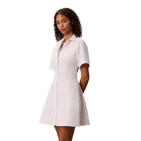 Calvin Klein Jeans Bomull Oversized Mini Skjortekjole