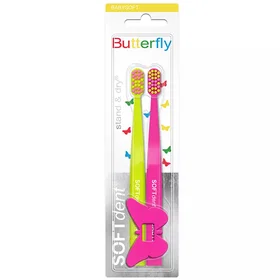 SOFTdent Butterfly Babysoft Myk 2 stk