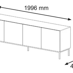 FURNLUX Ravenna meuble TV 200x58x42cm