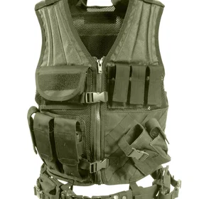 Rothco MOLLE Taktisk Väst Cross Draw (Olivgrön, One Size) Size Olivgrön