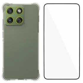 WANLONFENG Hybrid Case med Herdet Glass for Motorola Edge 70 5G