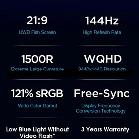 Xiaomi BHR4269GL 34" WQHD 144Hz Kaareva Gaming