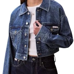 Calvin Klein Jeans Denim Cropped Trucker Jacka (Dam)