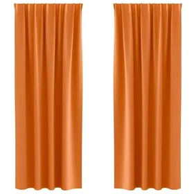 vidaXL Curtains 2 pcs Bright orange 245 x 140 cm Polyester