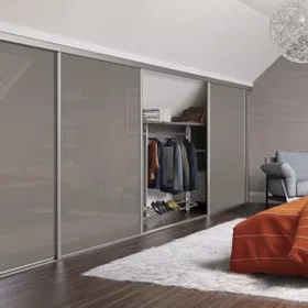 Spacepro Heritage Sliding Loft Door Cappuccino Glass 610mm