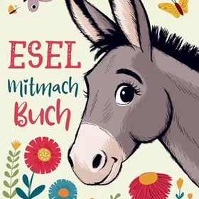 CYFAMION Esel Mitmachbuch för små och stora assälskare Färgläggningsbok