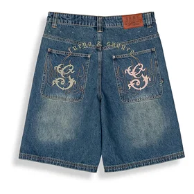 Grimey Chief Watcher Baggy Denim Shorts (Unisex)