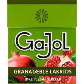 Ga-Jol Lakrids & Granatæble Sukkerfri Pastiller 23g