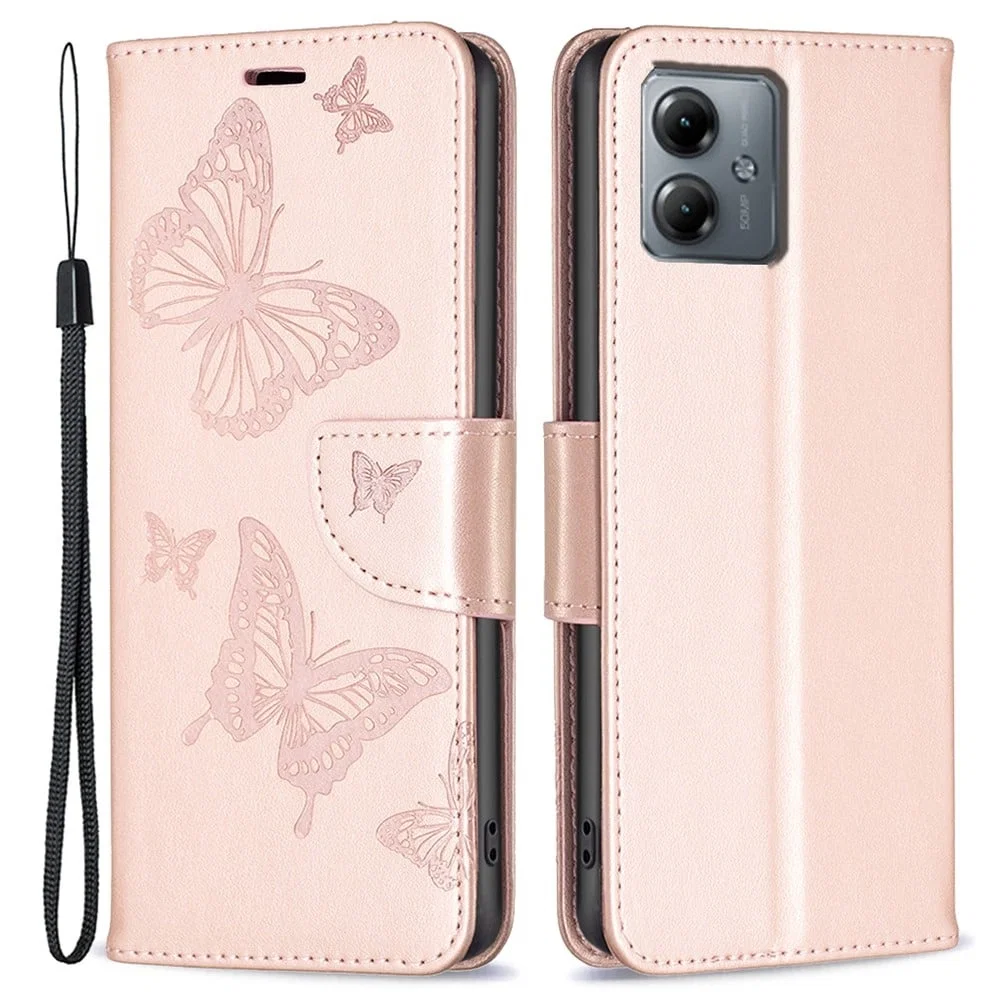 Butterfly Leather Case for Motorola Moto G14