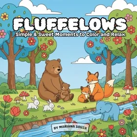 FLUFFELOWS Simple & Sweet Moments to Color and Relax Färgläggningsbok