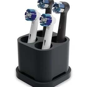 Qikfresh Support pour 4 brossettes Porte-brosse Noir