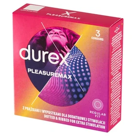 Durex Pleasuremax Ribbad och prickade 3st