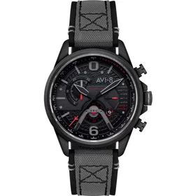 Avi-8 AV-4056-0B Hawker Harrier Svart/Textil Ø44 mm