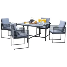 Norfolk Sheringham Alu Dark Grey Rope Cube Set