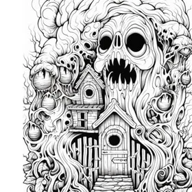 Fantasmas Tenebrosos: Dibujos Nivel Alto Calaveras Färgläggningsbok